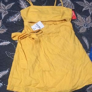 Forever 21 Yellow Wrap Dress